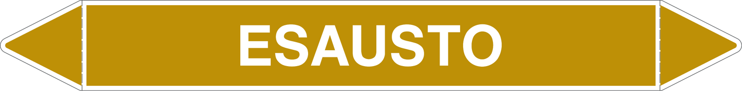 GLOBAL PACCO DA 10 ETICHETTE PER TUBAZIONI - ESAUSTO - Etichetta Autoadesiva Resistente