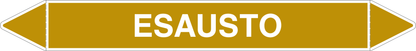 GLOBAL PACCO DA 10 ETICHETTE PER TUBAZIONI - ESAUSTO - Etichetta Autoadesiva Resistente