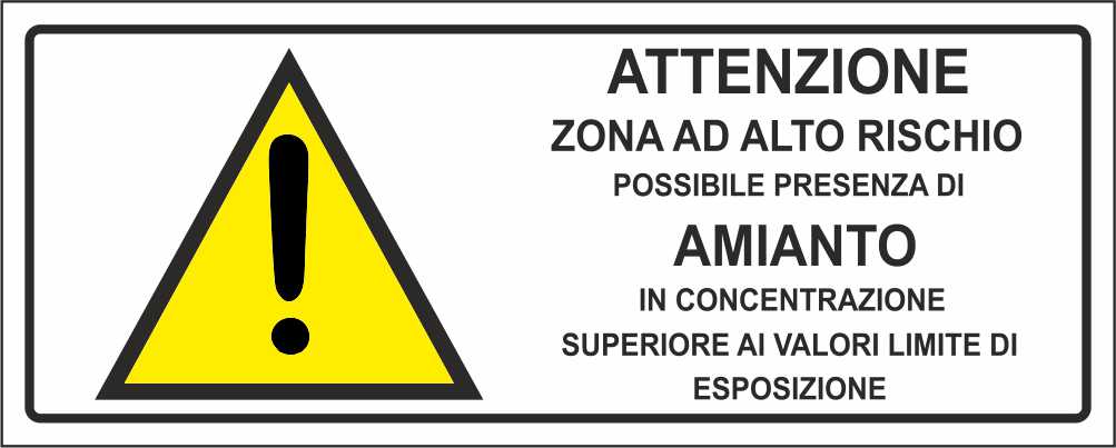 POSSIBILE PRESENZA DI AMIANTO - CARTELLO SEGNALETICO UNI ISO 7010 in Adesivo Resistente, Pannello in Forex, Pannello In Alluminio
