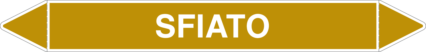 GLOBAL PACCO DA 10 ETICHETTE PER TUBAZIONI - SFIATO - Etichetta Autoadesiva Resistente