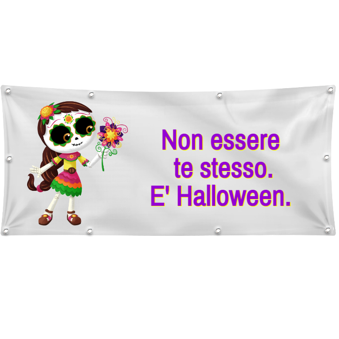GLOBAL STRISCIONE FONDALE EVENTI - HALLOWEEN STREGA MOD 2 - IN CARTA O IN BANNER PVC ANCHE DA ESTERNO GARANZIA 5 ANNI