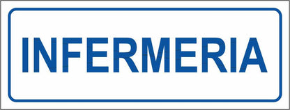 Infermeria - CARTELLO SEGNALETICO UNI ISO 7010 in Adesivo Resistente, Pannello in Forex, Pannello In Alluminio