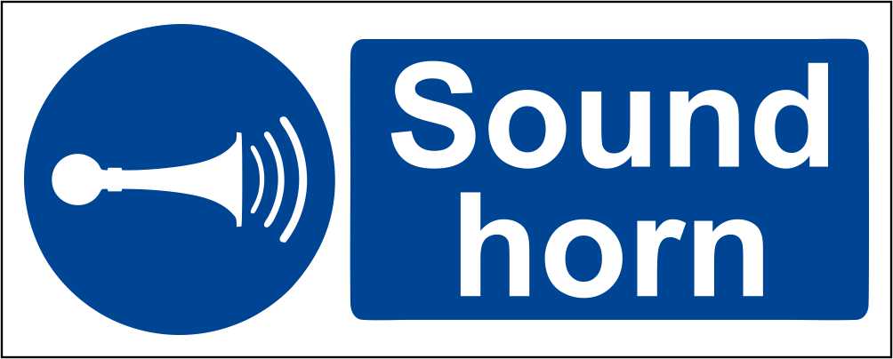 Sound Horn - CARTELLO SEGNALETICO UNI ISO 7010 in Adesivo Resistente, Pannello in Forex, Pannello In Alluminio