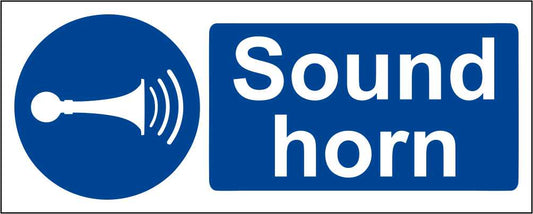 Sound Horn - CARTELLO SEGNALETICO UNI ISO 7010 in Adesivo Resistente, Pannello in Forex, Pannello In Alluminio