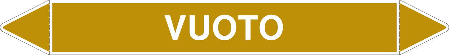 GLOBAL PACCO DA 10 ETICHETTE PER TUBAZIONI - VUOTO - Etichetta Autoadesiva Resistente