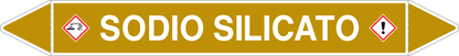 GLOBAL PACCO DA 10 ETICHETTE PER TUBAZIONI - SODIO SILICATO - Etichetta Autoadesiva Resistente