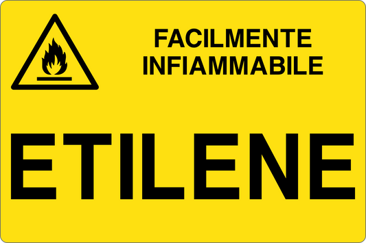 GLOBAL CARTELLO SEGNALETICO - ETILENE - Adesivo Resistente, Pannello in Forex, Pannello In Alluminio