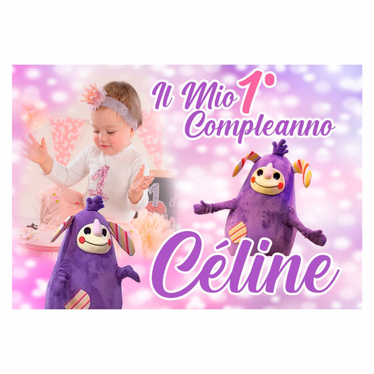 GLOBAL STRISCIONE FONDALE COMPLEANNO - Bumbi - STRISCIONE PERSONALIZZATO IN CARTA O IN BANNER PVC ANCHE DA ESTERNO GARANZIA 5 ANNI