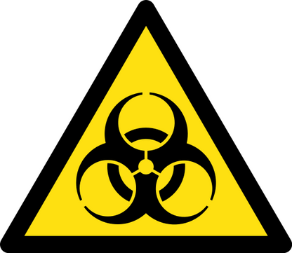 PERICOLO RISCHIO BIOLOGICO - CARTELLO SEGNALETICO TRIANGOLO ISO 7010 - Adesivo Extra Resistente, Pannello in Forex, Pannello In Alluminio