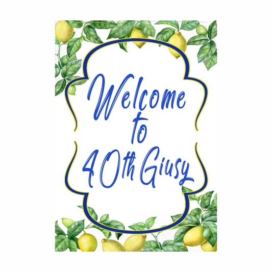 GLOBAL STRISCIONE FONDALE COMPLEANNO - Compleanno 40 Anni - STRISCIONE PERSONALIZZATO IN CARTA O IN BANNER PVC ANCHE DA ESTERNO GARANZIA 5 ANNI