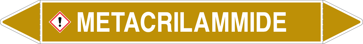 GLOBAL PACCO DA 10 ETICHETTE PER TUBAZIONI - METACRILAMMIDE - Etichetta Autoadesiva Resistente