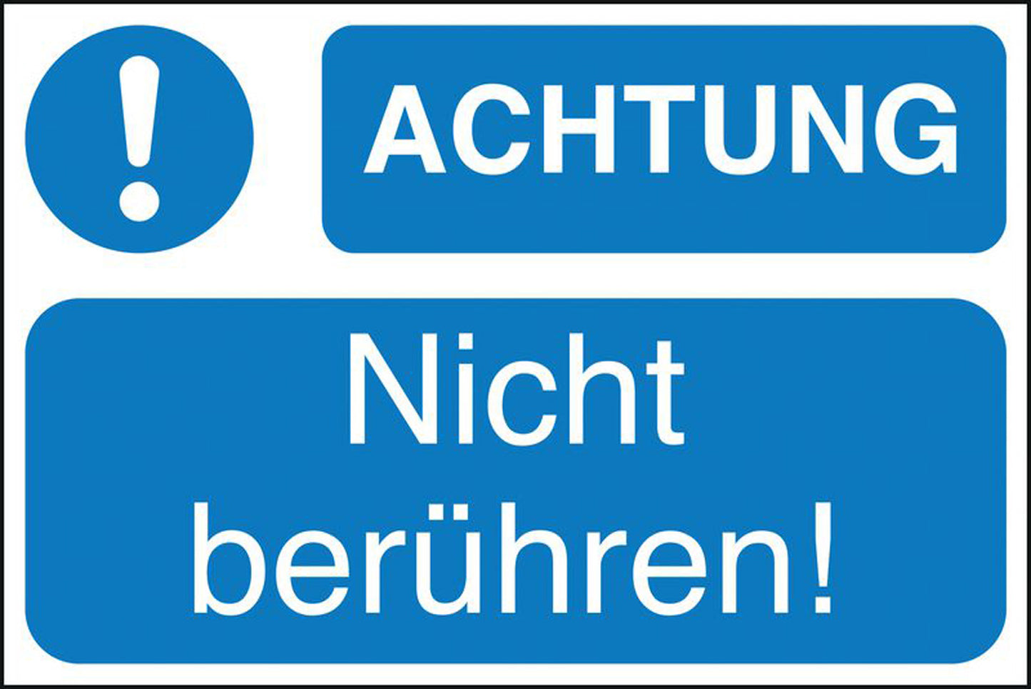 GLOBAL CARTELLO SEGNALETICO - ACHTUNG! Nicht berühren! -  Adesivo Extra Resistente, Pannello in Forex, Pannello In Alluminio