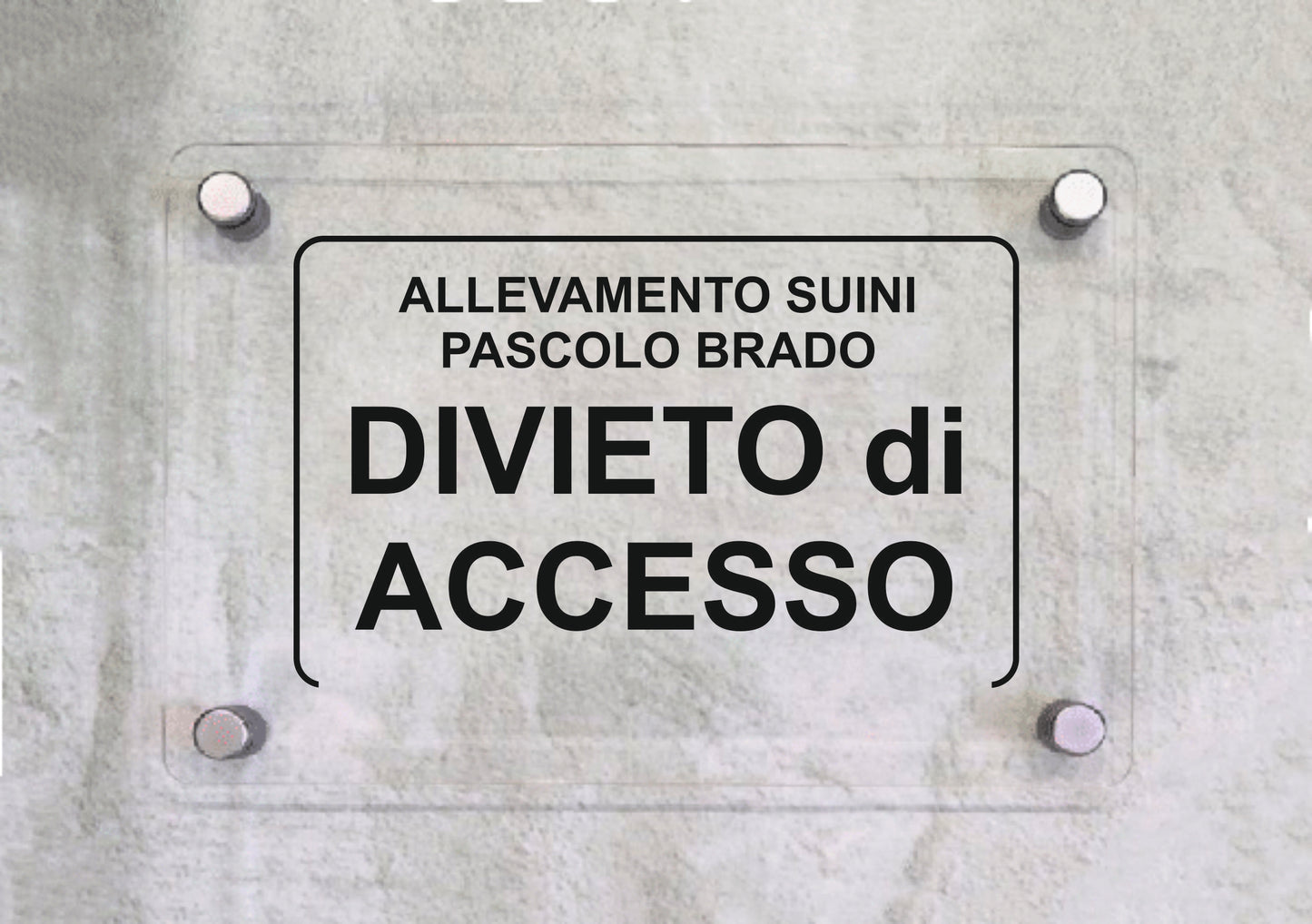 ALLEVAMENTO SUINO PASCOLO BRADO - CARTELLO SEGNALETICO ISO 7010 in Adesivo Resistente, Pannello in Forex, Pannello In Alluminio o in Plexiglas