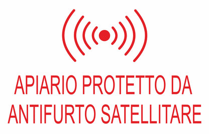 GLOBAL CARTELLO SEGNALETICO - APIARIO PROTETTO DA ANTIFURTO SATELLITARE   - Adesivo Extra Resistente, Pannello in Forex, Pannello In Alluminio