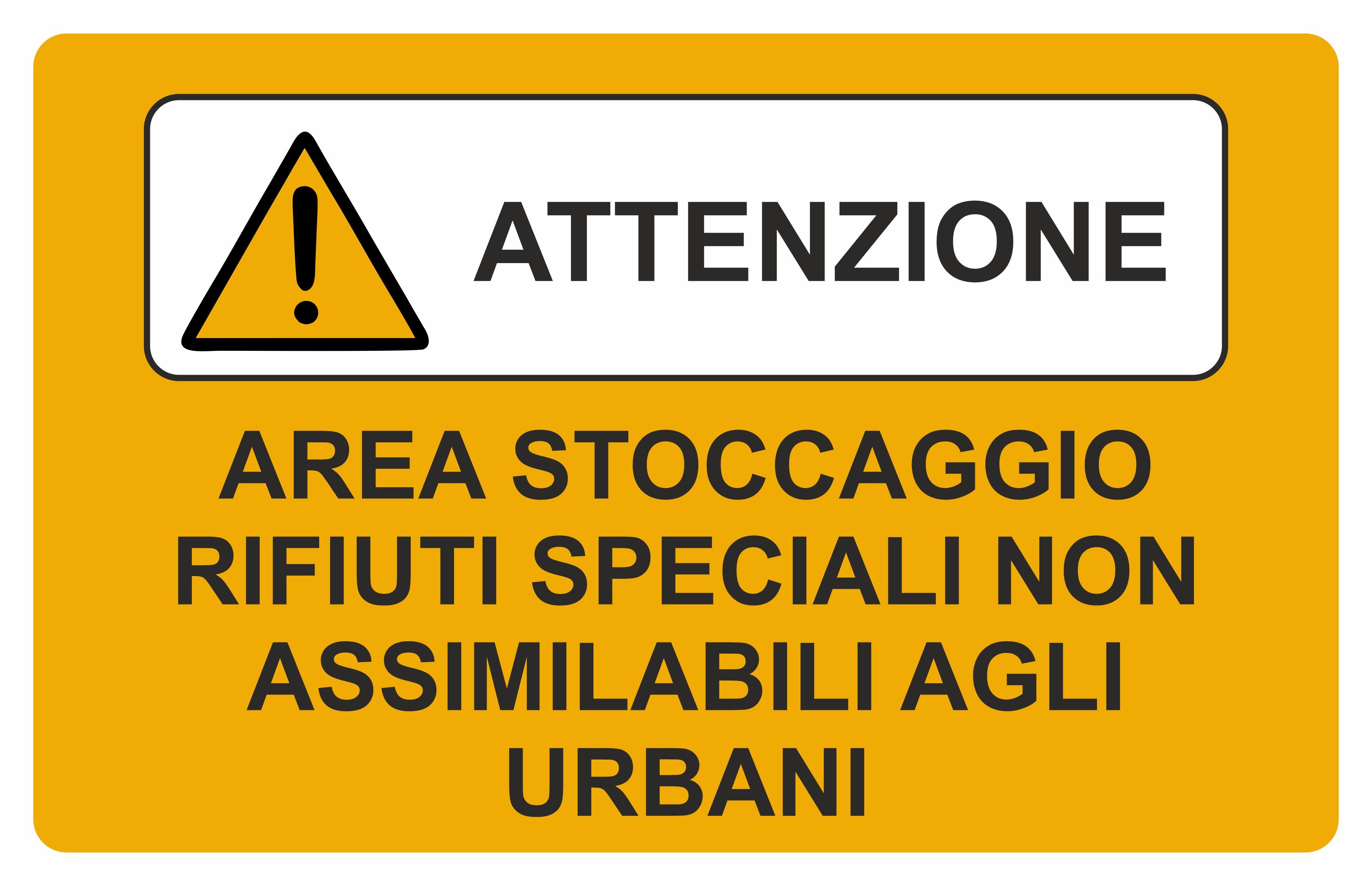GLOBAL CARTELLO SEGNALETICO - AREA STOCCAGGIO RIFIUTI SPECIALI NON ACC ...
