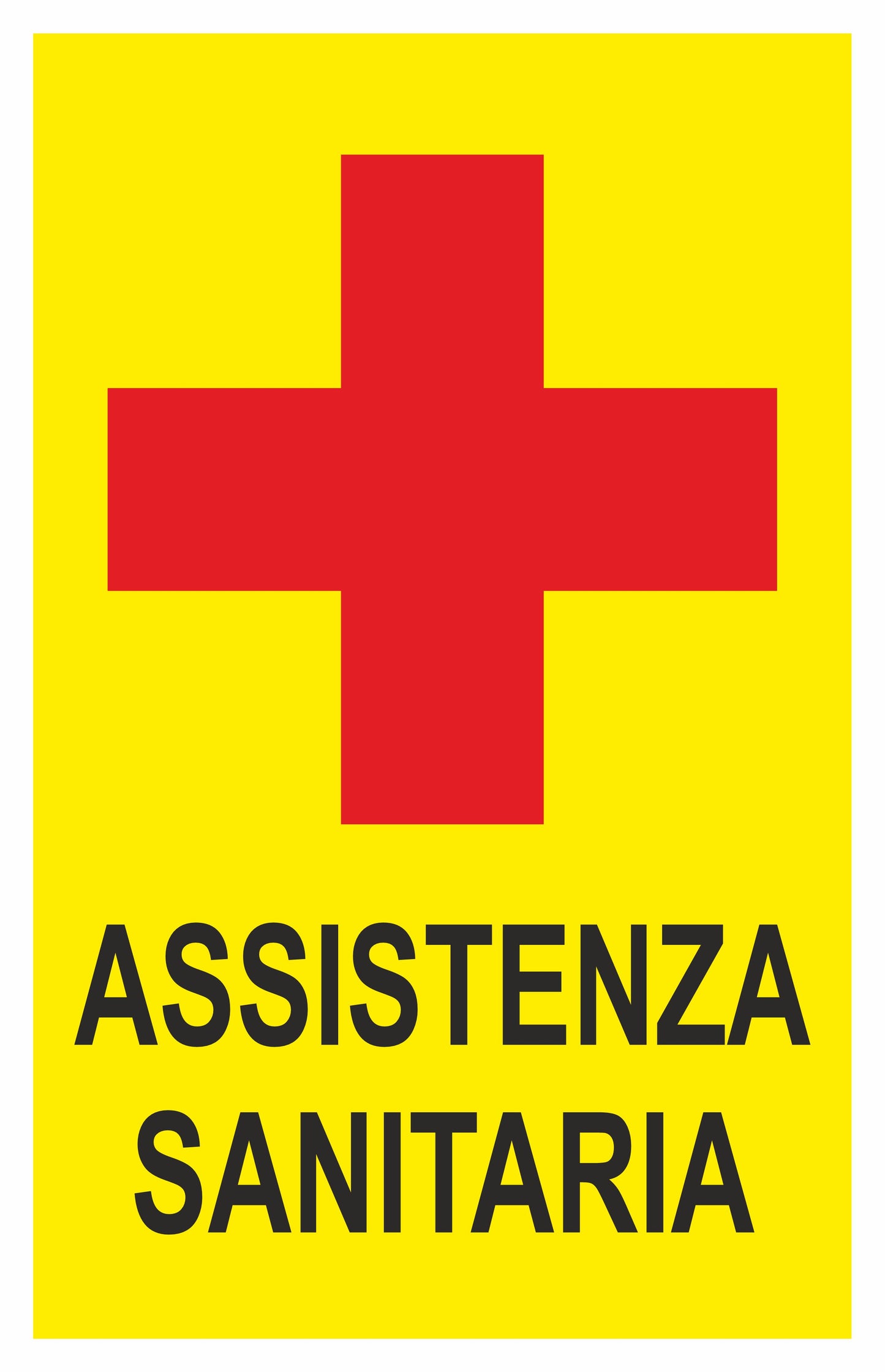 GLOBAL CARTELLO SEGNALETICO - ASSISTENZA SANITARIA - Adesivo Extra Resistente, Pannello in Forex, Pannello In Alluminio