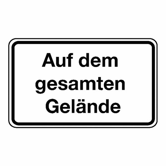 GLOBAL CARTELLO SEGNALETICO - Auf dem gesamten Gelände -  Adesivo Extra Resistente, Pannello in Forex, Pannello In Alluminio