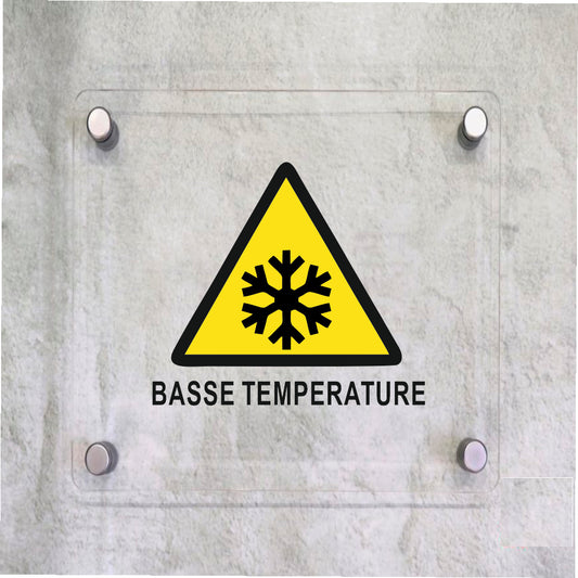 Global Targa Cartello in plexiglass Quadrato - BASSE TEMPERATURA - Con Distanziali in acciaio inox, Stampa UV