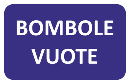 GLOBAL CARTELLO SEGNALETICO - BOMBOLE VUOTE - Adesivo Extra Resistente, Pannello in Forex, Pannello In Alluminio