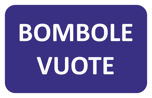 GLOBAL CARTELLO SEGNALETICO - BOMBOLE VUOTE - Adesivo Extra Resistente, Pannello in Forex, Pannello In Alluminio