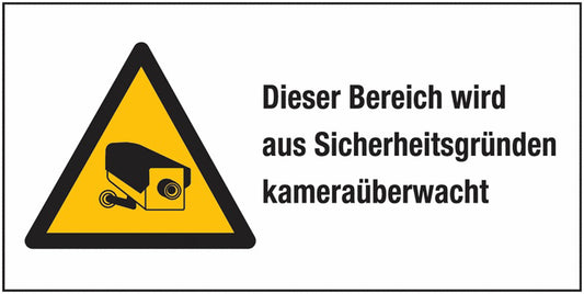 GLOBAL CARTELLO SEGNALETICO UNI - Bereich wird aus Sicherheitsgründen kameraüberwacht - Adesivo Extra Resistente, Pannello in Forex, Pannello In Alluminio