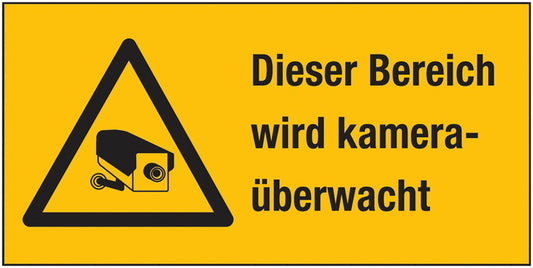 GLOBAL CARTELLO SEGNALETICO UNI - Bereich wird kameraüberwacht - Videokennzeichnung - Adesivo Extra Resistente, Pannello in Forex, Pannello In Alluminio