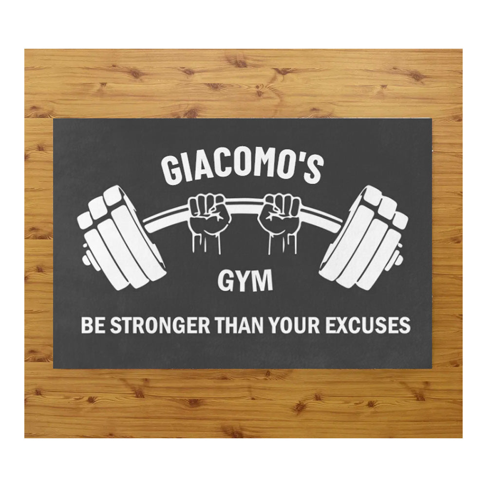 Tappeto zerbino personalizzato - home gym - con stampa ad alta qualità, ideale per ingressi