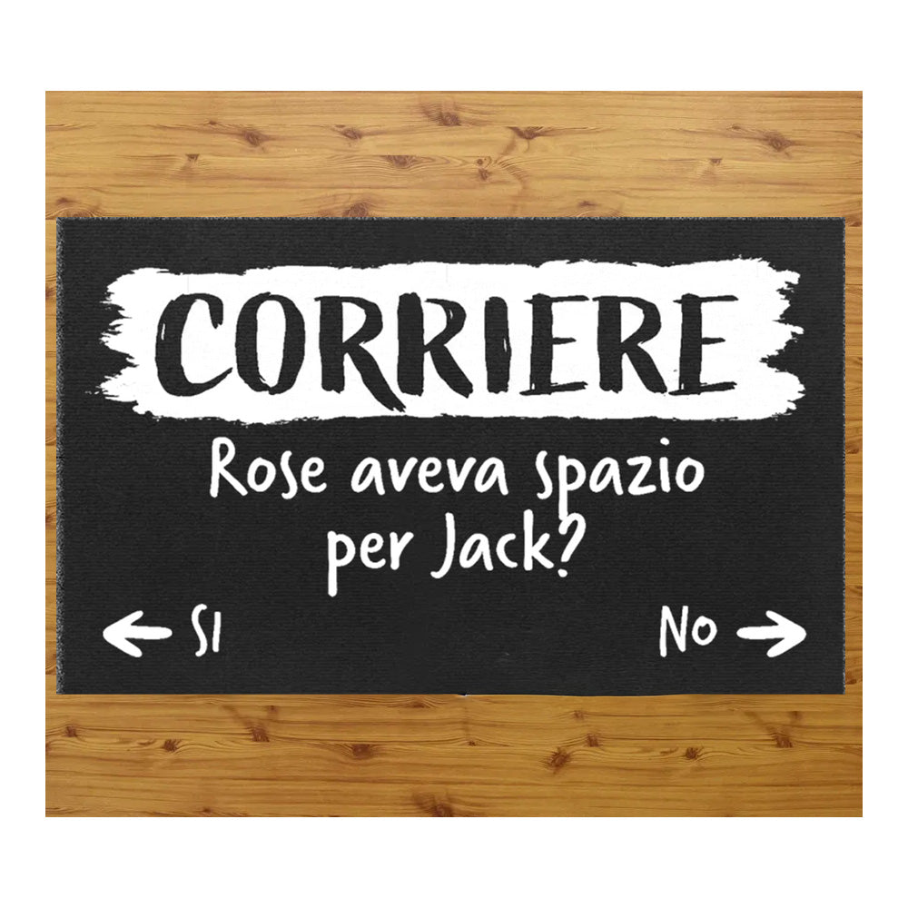 Tappeto zerbino personalizzato - ROSE AVEVA SPAZIO - con stampa ad alta qualità, ideale per ingressi