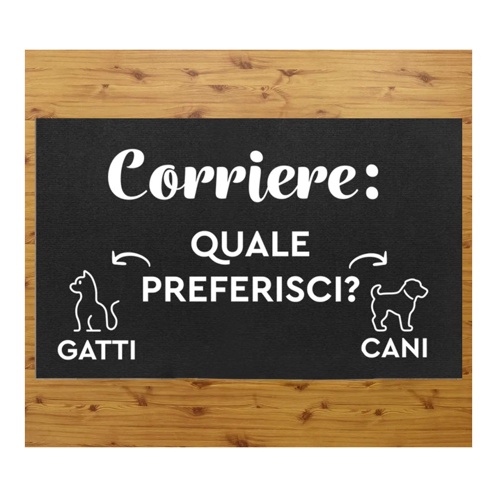 Tappeto zerbino personalizzato - SONDAGGIO PER ANIMALI DOMESTICI - con stampa ad alta qualità, ideale per ingressi