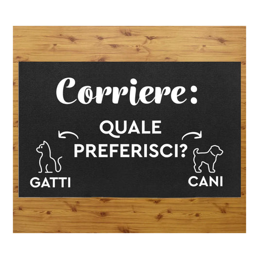 Tappeto zerbino personalizzato - SONDAGGIO PER ANIMALI DOMESTICI - con stampa ad alta qualità, ideale per ingressi