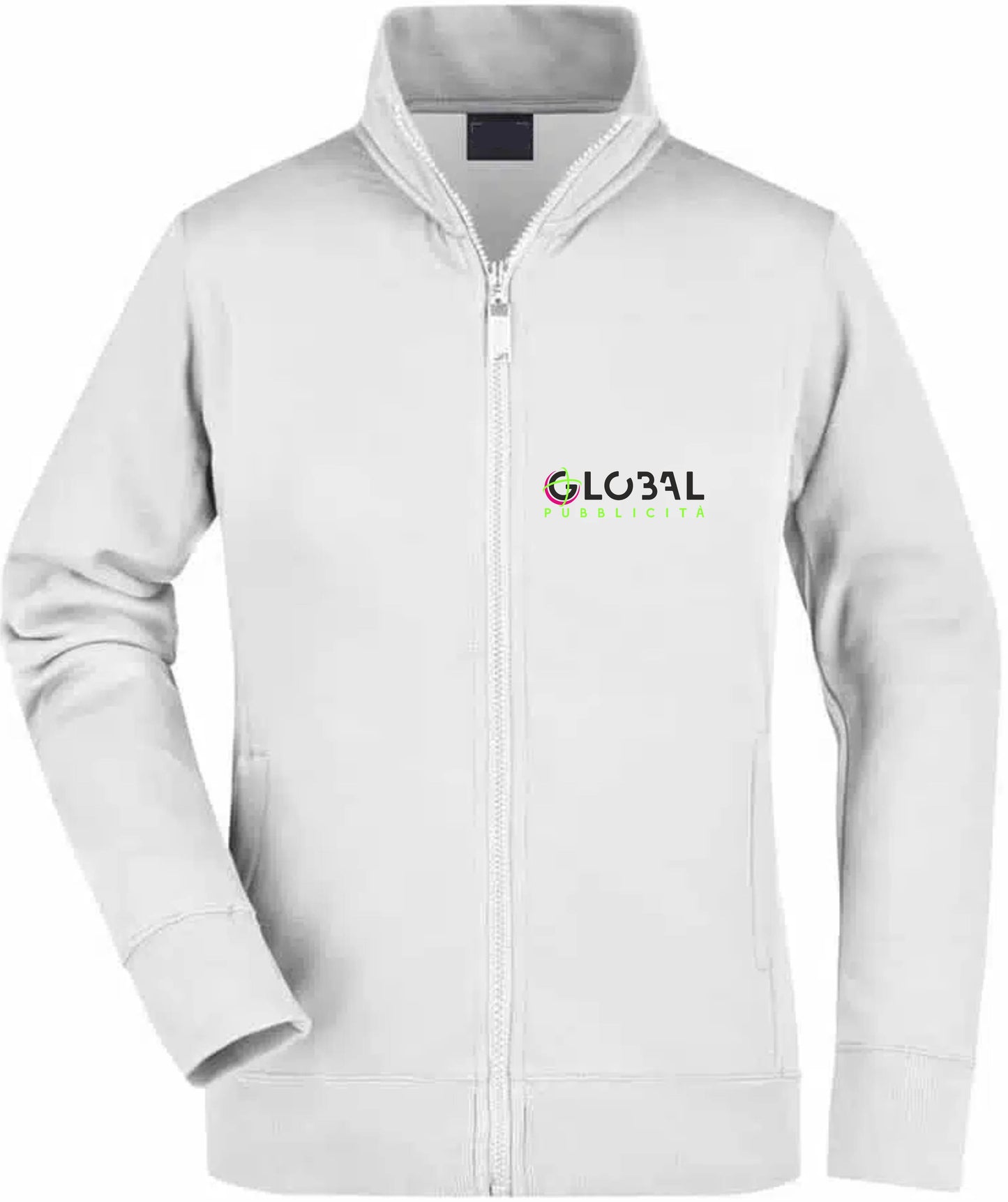 Stock 100 Felpe con zip Uomo - Personalizzate con logo Stampa lato cuore e retro - Maglietta Super vestibilità Top qualità
