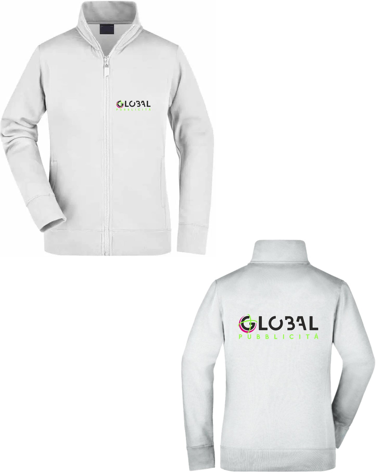 Stock 100 Felpe con zip Uomo - Personalizzate con logo Stampa lato cuore e retro - Maglietta Super vestibilità Top qualità