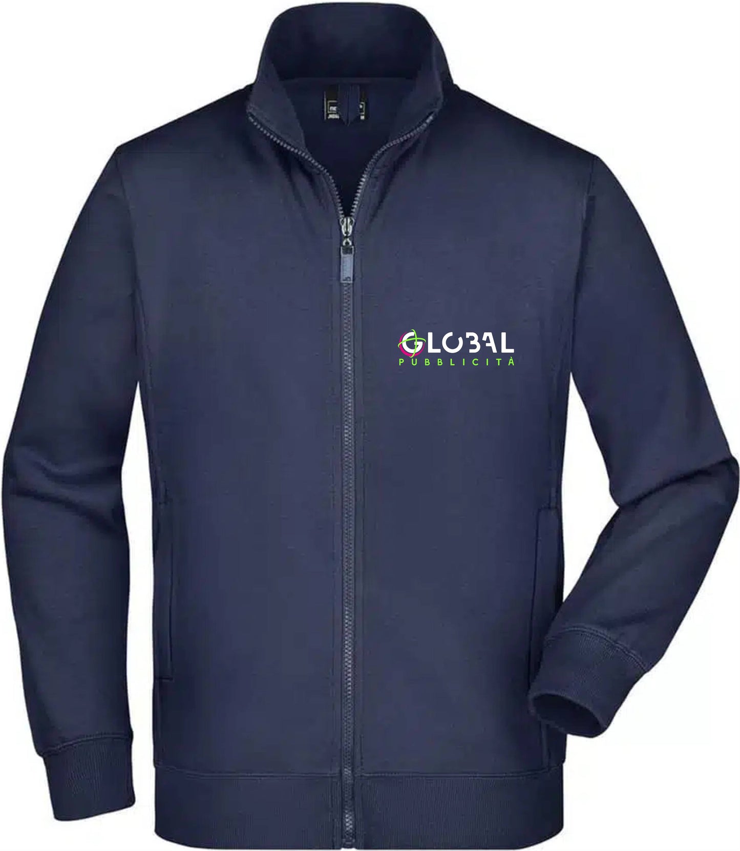 Stock 100 Felpe con zip Uomo - Personalizzate con logo Stampa lato cuore e retro - Maglietta Super vestibilità Top qualità