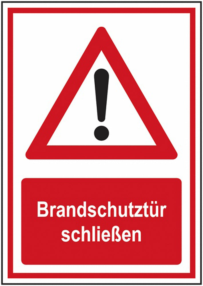 GLOBAL CARTELLO SEGNALETICO - Brandschutztür schließen -  Adesivo Extra Resistente, Pannello in Forex, Pannello In Alluminio