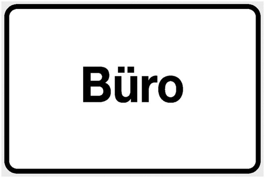 GLOBAL CARTELLO SEGNALETICO - Büro -  Adesivo Extra Resistente, Pannello in Forex, Pannello In Alluminio