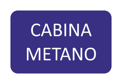 GLOBAL CARTELLO SEGNALETICO - CABINA METANO - Adesivo Extra Resistente, Pannello in Forex, Pannello In Alluminio