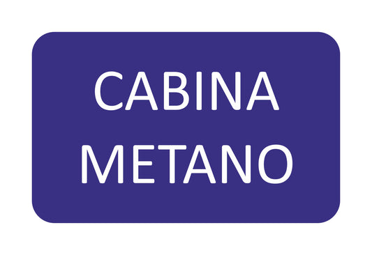 GLOBAL CARTELLO SEGNALETICO - CABINA METANO - Adesivo Extra Resistente, Pannello in Forex, Pannello In Alluminio
