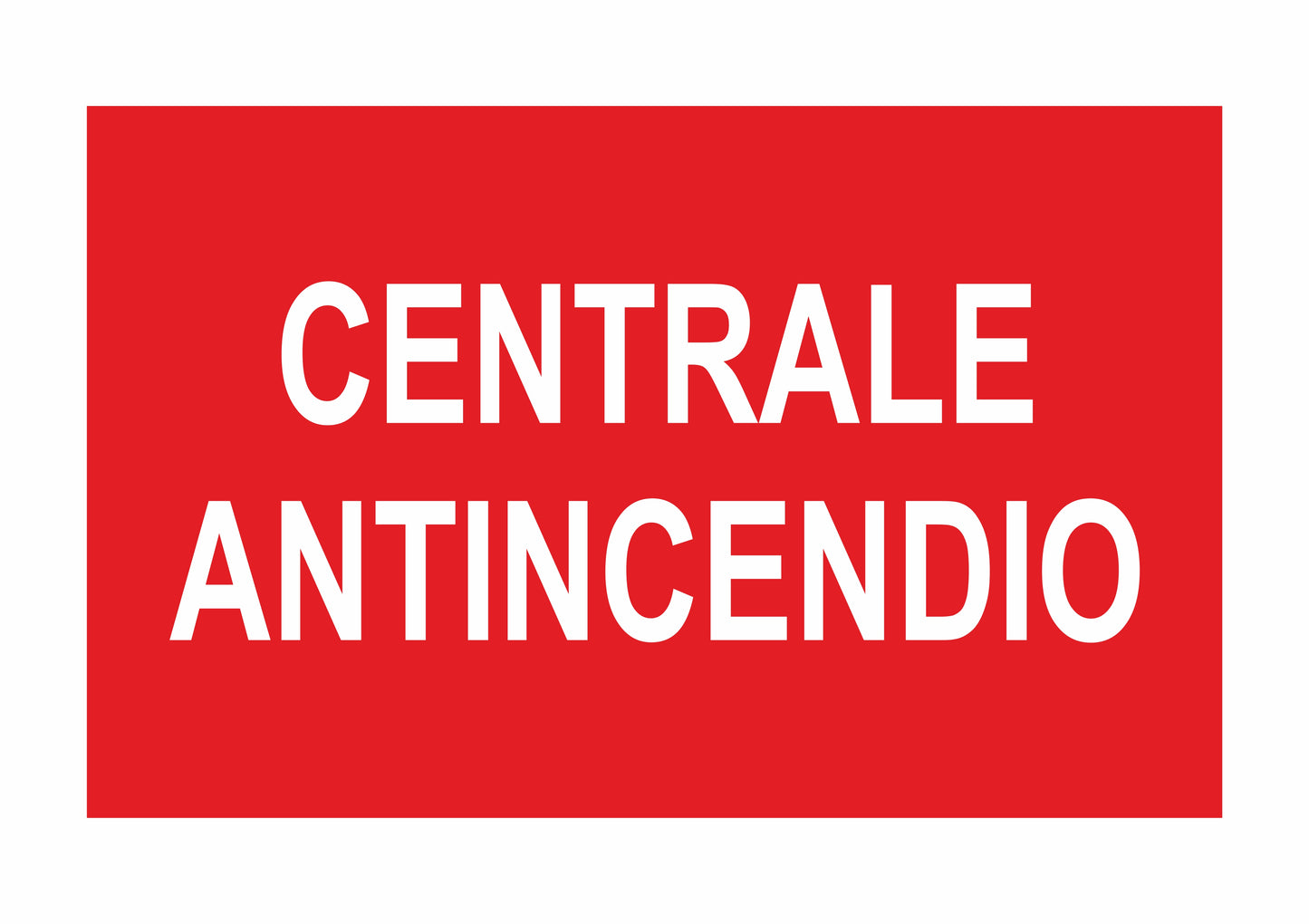 GLOBAL CARTELLO SEGNALETICO - CENTRALE ANTINCENDIO - Adesivo Extra Resistente, Pannello in Forex, Pannello In Alluminio