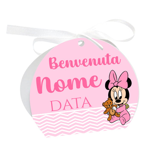 GLOBAL Scatole Portaconfetti per Nascita Personalizzate - BABY TOPOLINA - Scatoline Bomboniere nascita con nastrino personalizzato MADE IN ITALY
