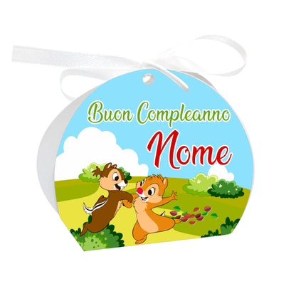 GLOBAL Scatole Portaconfetti per Compleanno Personalizzate - CIP E CIOP - Scatoline Bomboniere compleanno con nastrino personalizzato MADE IN ITALY