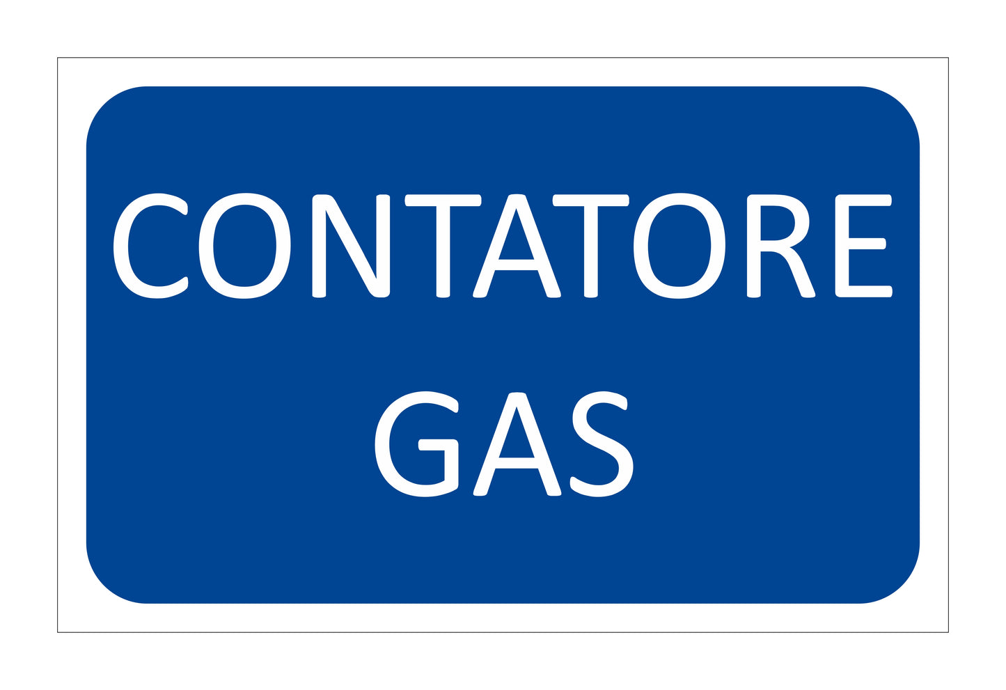 GLOBAL CARTELLO SEGNALETICO - CONTATORE GAS - Adesivo Extra Resistente, Pannello in Forex, Pannello In Alluminio