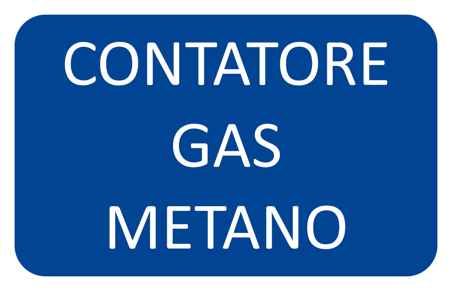 GLOBAL CARTELLO SEGNALETICO - CONTATORE GAS METANO - Adesivo Extra Resistente, Pannello in Forex, Pannello In Alluminio