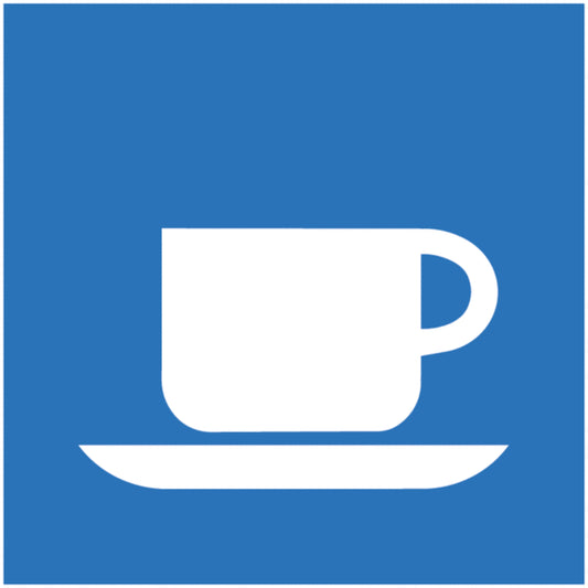 GLOBAL CARTELLO SEGNALETICO QUADRATO - Caffetteria - Adesivo Extra Resistente, Pannello in Forex, Pannello In Alluminio