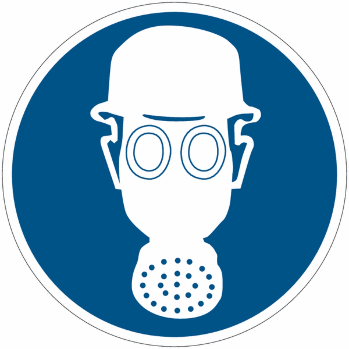 GLOBAL CARTELLO SEGNALETICO ROTONDO - Casco di protezione e protezione delle vie respiratorie obbligatori - Adesivo Extra Resistente, Pannello in Forex, Pannello In Alluminio