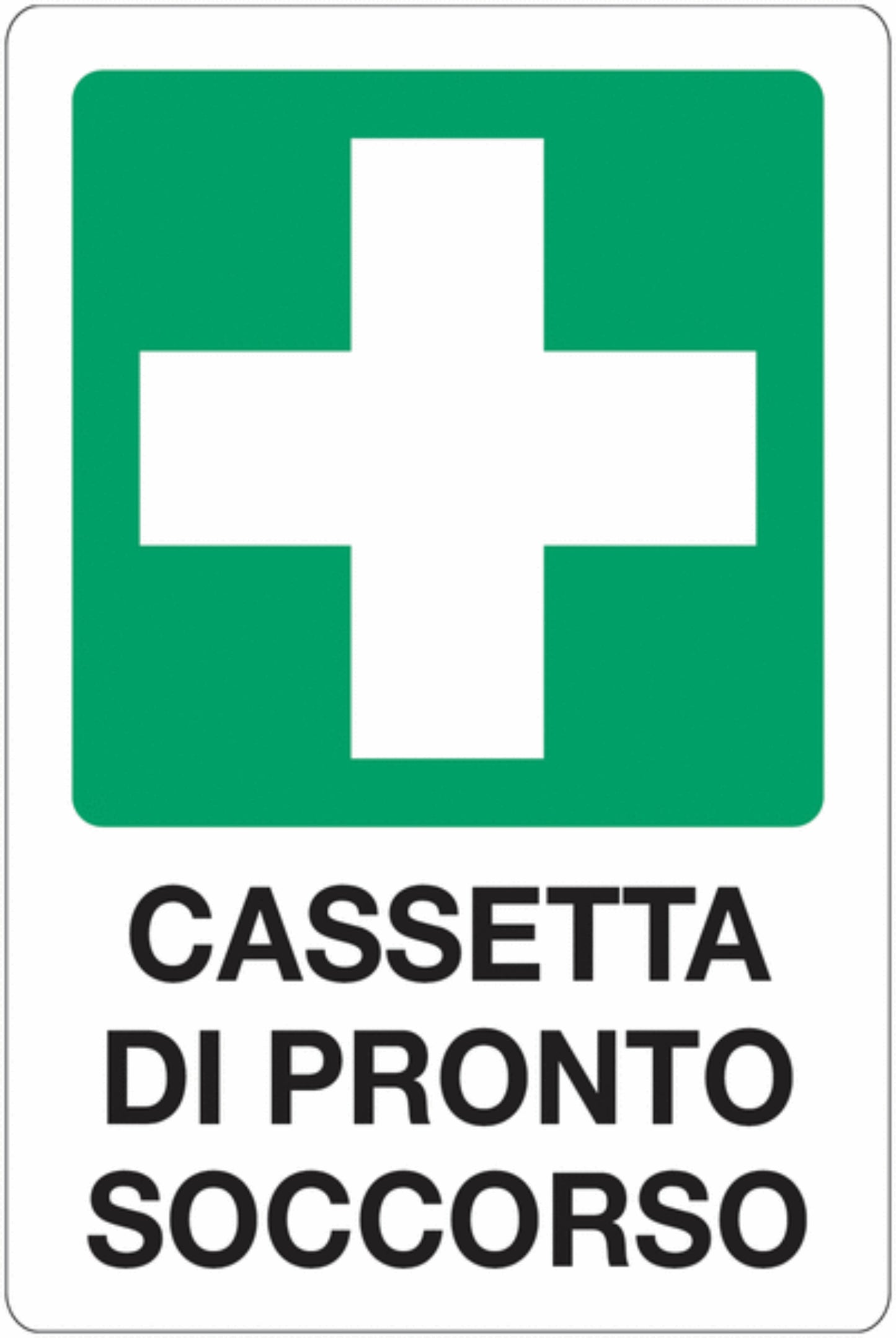 GLOBAL CARTELLO SEGNALETICO - Cassetta di Pronto Soccorso -  Adesivo Extra Resistente, Pannello in Forex, Pannello In Alluminio