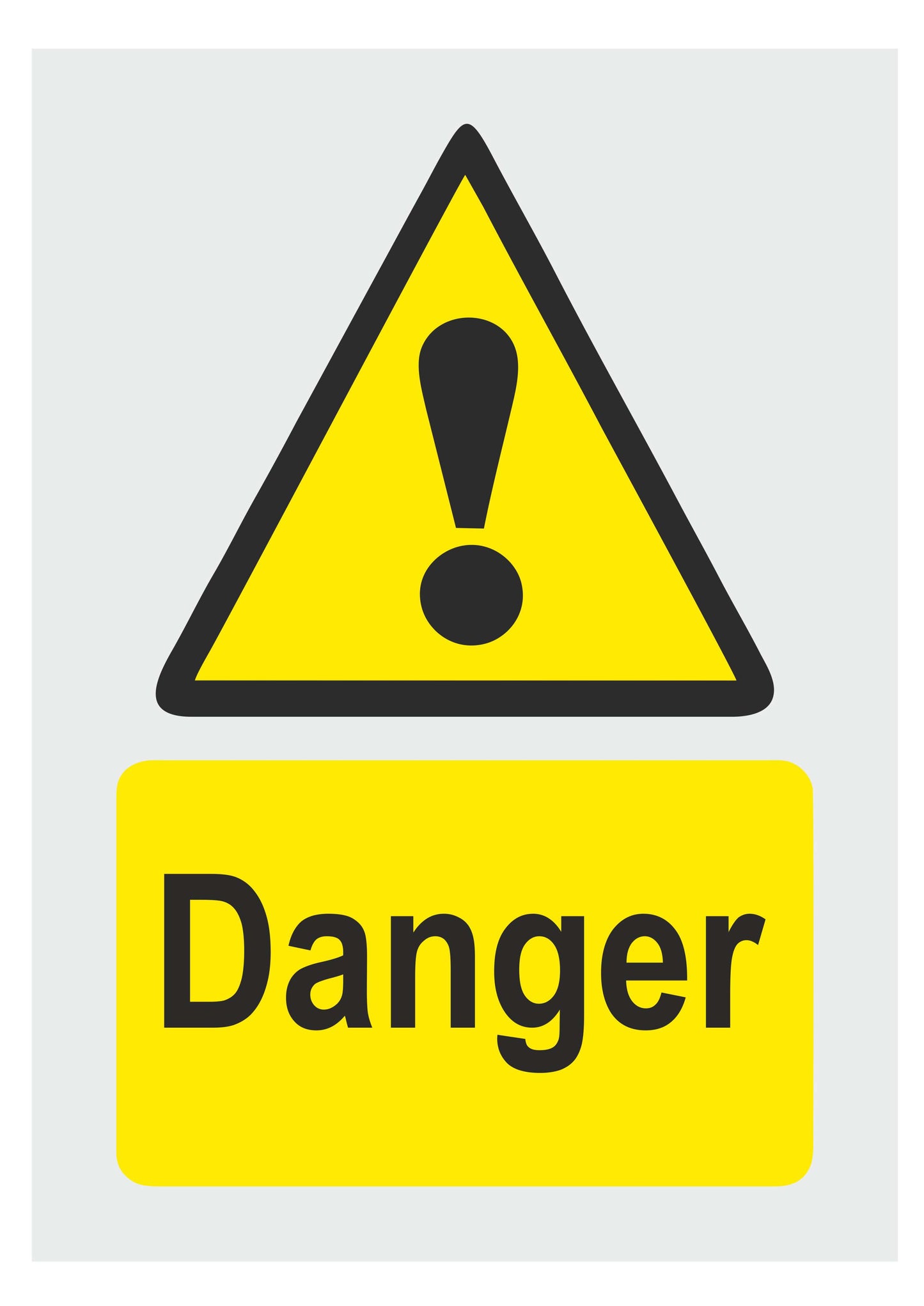 GLOBAL CARTELLO SEGNALETICO - danger - Adesivo Extra Resistente, Pannello in Forex, Pannello In Alluminio