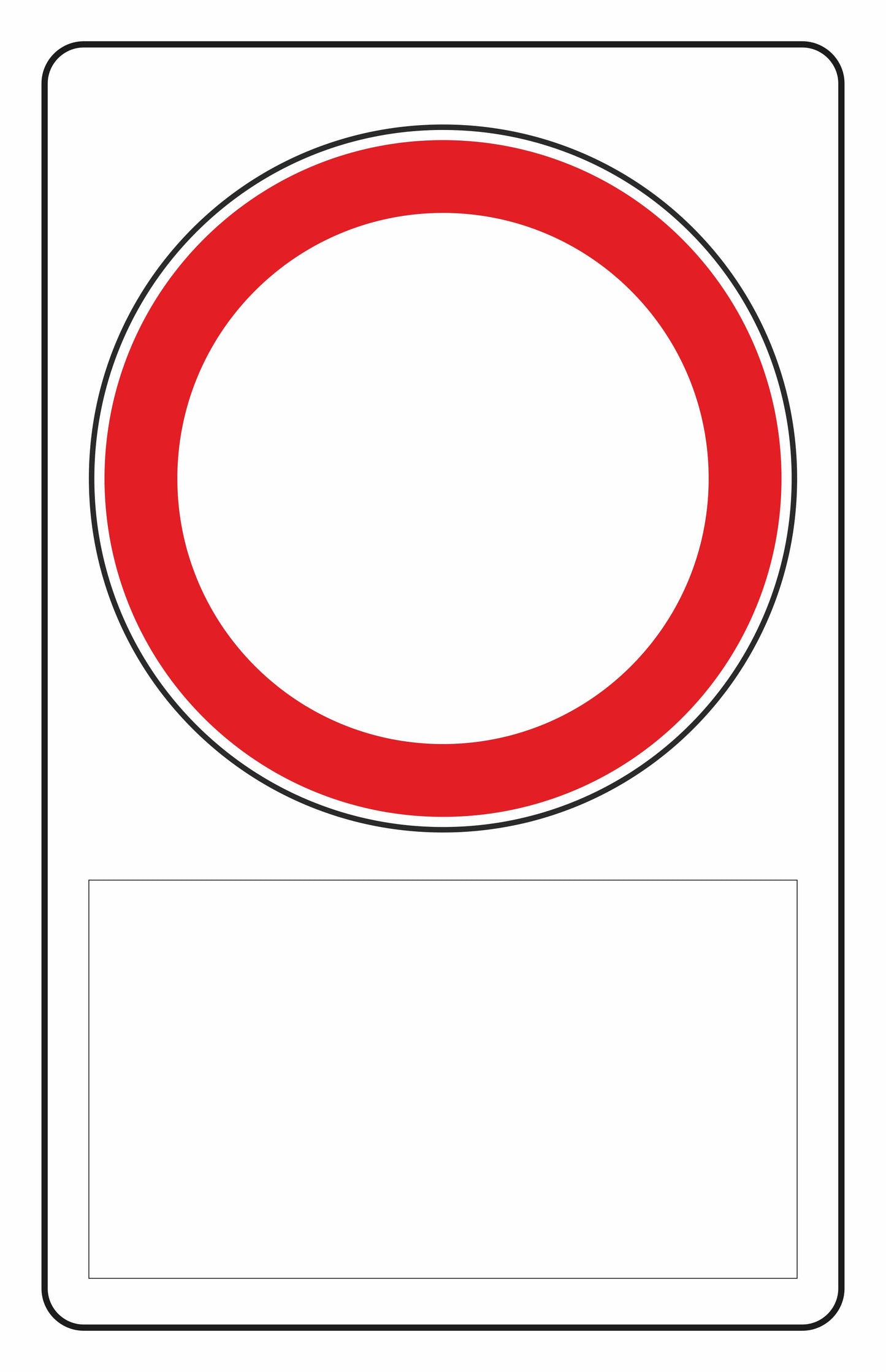 GLOBAL CARTELLO SEGNALETICO - DIVIETO DI TRANSITO CON SPAZIO - Adesivo Extra Resistente, Pannello in Forex, Pannello In Alluminio