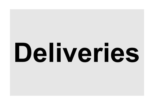 GLOBAL CARTELLO SEGNALETICO - Deliveries  - Adesivo Extra Resistente, Pannello in Forex, Pannello In Alluminio