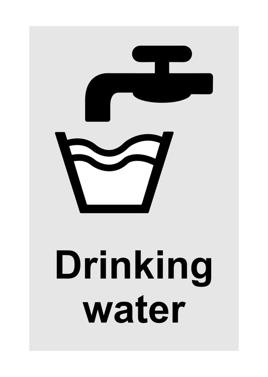GLOBAL CARTELLO SEGNALETICO - Drinking Water- Adesivo Extra Resistente, Pannello in Forex, Pannello In Alluminio