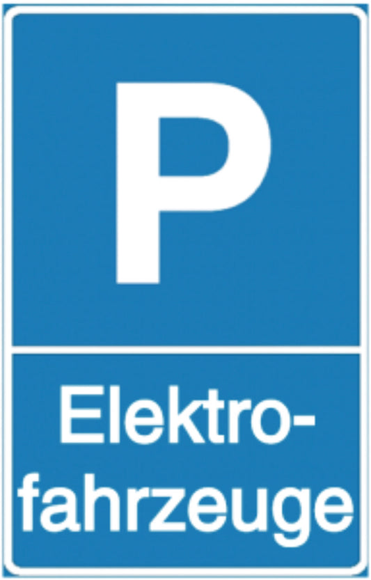 GLOBAL CARTELLO SEGNALETICO - ELEKTROFAHRZEUGE -  Adesivo Extra Resistente, Pannello in Forex, Pannello In Alluminio